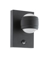 Sesimba 1 7.4W LED Up/Down Modern Wall Light With Sensor Black / Warm White - 96021