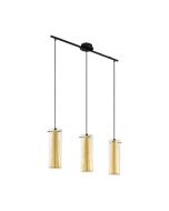 Pinto Gold 3 Light Pendant Clear / Gold - 97652