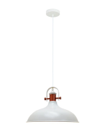 PENDANT ES 72W MATT WH DOME with Copper Plating NARVIK1 Cla Lighting