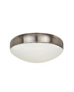 Eclipse with Frosted Glass Ceiling Fan Light Kit Stainless Steel - A3484