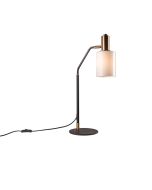 Balmoral Table Lamp Matt Black & Aged Brass A87411 Mercator Lighting