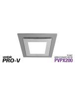 Silver Square Fascia with 10w LED Panel (642Lm, 4200K Natural White) to suit AIRBUS 200 body (PVPX200) ABGLED200SS-SQ Ventair