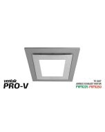 Silver Square Fascia with 14w LED Panel (891Lm, 4200K NW) to suit AIRBUS 225 & 250 body (PVPX225 or PVPX250) ABGLED250SS-SQ Ventair
