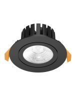 Aqua Tilt 13 Watt Dimmable Round LED Downlight Black / Warm White - 21306	