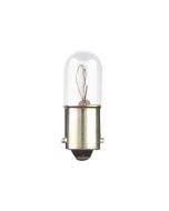 Miniature long-life light bulb with socket BA9s (10x28 mm) for optical signalization. 36V/80mA