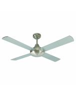 HARMONY SILVER 1200mm (48in) AC Ceiling Fan with 4 x Plywood Timber Blades NO LIGHT - CP1204SS