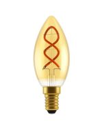 Deco E14 C35 Spiral Dim 2200 Kelvin 200 Lumen Light Bulb Gold colour-2080101458