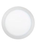 Kensley 10w 20cm LED Round Bunker Light 4000k Cool White in White or Black Facia