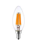 6W LED Warm White 240v 2700K E12 Dimmable Candle Filament Chandelier Bulb