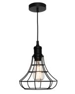 Cage 1lt Pendant Small Black CAGE1PSML Cougar Lighting