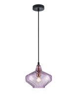 CAMPANA: Interior Wine Glass Shape Ribbed Pendant Lights Purple CAMPANA3