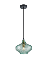 CAMPANA: Interior Wine Glass Shape Ribbed Pendant Lights Green CAMPANA4