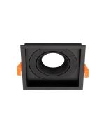 Cell Slot 1 Square Recessed Downlight Frame Black - 27059	