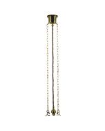 Standard 3 Chain & Cloth Cord Suspension - Polished Brass