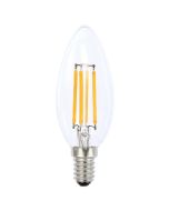 4W 12-24 Volt DC Candle Dimmable LED Bulb (E14) Clear in Warm White