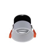 Anti Glare Deep Set 10W LED Dimmable Adjustable Downlight White / White - 20672	