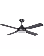 MDF1443M Discovery II 1440mm 4 Blade ABS Ceiling Fan with 15w Tricolour LED Light Matt Black