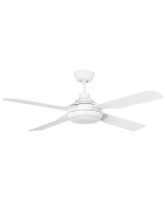 MDF1443W Discovery II 1440mm 4 Blade ABS Ceiling Fan with 15w Tricolour LED Light White