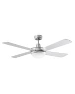 Lifestyle 1320mm 4 Blade Ceiling Fan with Light 2 x E27 Brushed Aluminium - DLS1344B