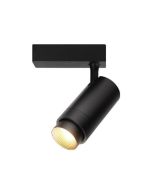 Black 12w LED flexible track lighting 15~60 degree beam adjustable IP44 4000k -ELE-TRK4KBLK