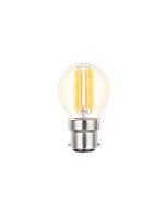 Warm White LED Fancy Round 240v 2w BC22 Glass Lamp - 20217