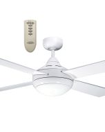 Fourseasons Primo 1200mm Ceiling Fan White with Light 2 x E27 & Remote