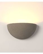 WALL LED 240V S/M Cement Grey Concrete Semicircle GOMO CLA Lighting