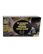 Grab A Glove Premium Black Nitrile Disposable Gloves Medium GRIPGLOVEM