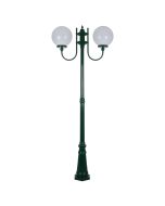 Lisbon Twin 30cm Sphere Curved Arms Tall Post Light Green - 15743	
