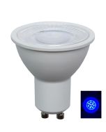 GLOBE LED AC (White) GU10 5W BLUE 70D (65 Lumens) L56mm OD50mm WTY 2YR