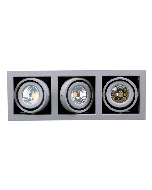 LED Triple Frame Light Silver/Grey 6.5W LDL-GIM3-SI Superlux
