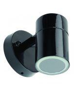 Halogen Single Wall Light IP54 Black, Silver/Grey, Copper 35W LG203-BL Superlux