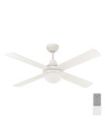 Lonsdale White Ceiling Fan with B22 Light & Remote
