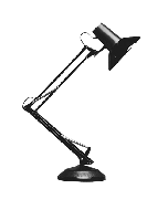 Medium Equipoise Task Lamp Black 100W LSA-BL Superlux