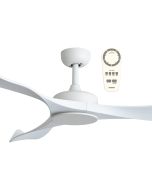 White Martec Scorpion 52" (1300mm) 3 Blade DC Ceiling Fan With Remote MSF133WR