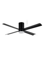 MCDC1243M Carrara DC Close to Ceiling 4 ABS Blade 1220mm Hugger WIFI & Remote Control Ceiling Fan with Variable Dim 16w CCT LED Light Matt Black