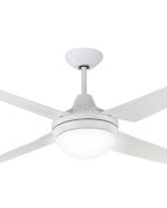 Mercator Clare Ceiling Fan with Light – White 53″