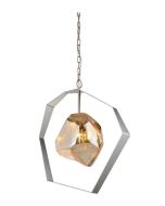 PENDANT ES 60W SS with Silvered Glass METEORA1 Cla Lighting