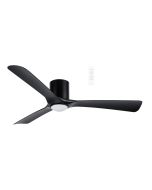MFDC1333M Fresno DC Close to Ceiling 3 ABS Blade 1320mm Hugger WIFI & Remote Control Ceiling Fan with Variable Dim 16w CCT LED Light Matt Black