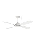 Hampton DC 1320mm 4 ABS Blade WIFI & Remote Control Ceiling Fan In White