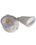 Defender Double Spot LED Outdoor Flood Light 2 x 10w Tricolour White - MLXD3452W