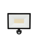 Opal LED Outdoor Flood Light with Flex & Plug 50w Tricolour Sensor Black - MLXO34550MS