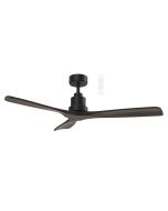Mallorca Mini DC 1066mm 3 Timber Blade WIFI & Remote Control Ceiling Fan Only In Black/Walnut