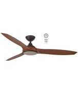 Newport 1420mm 3 ABS Blade DC Remote Control Ceiling Fan with 18w LED Light Tricolour Old Bronze/Walnut - MNF1433OWR
