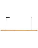 Mercator Vior 180cm 30w LED Natural Timber Wooden Linear Ceiling Pendant Light in Wood Finish. MPLS002NAT-L. Kitchen island bench dining table. Light bar.