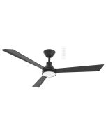 MRDC1333M Riviera DC 1320mm 3 ABS Blade WIFI & Remote Control Ceiling Fan with Variable Dim 15w CCT LED Light In Black
