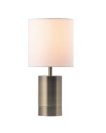 Mercer Brass Base Table Lamp - White Shade - MTBL009WHT