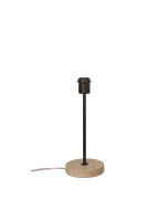 FINO BASE Black Timber and Black Table Lamp Base E27 - OL91311BK