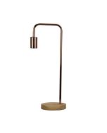 LANE Copper Scandi Table Lamp Timber and Copper - OL93131CO