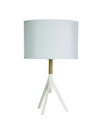 MICKY White Retro Metal Table Lamp with Shade - OL93151WH